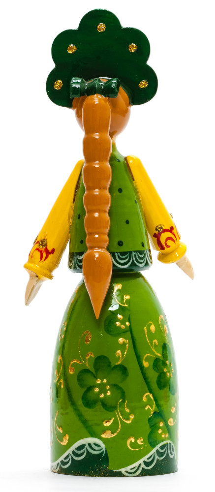 170 mm Russian Girl in Kokoshnik hand painted Wooden Doll (by Summer Shine)
