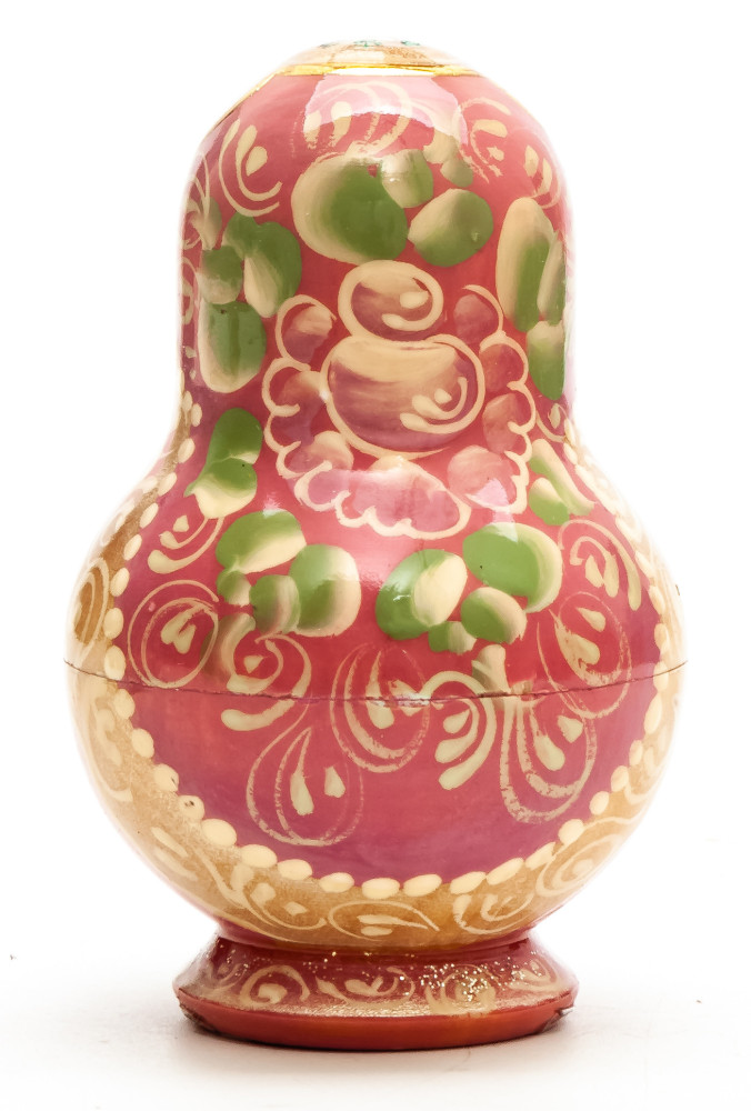 80 mm Firebird hand painted on Wooden Matryoshka doll 5 pcs (by Skazka)
