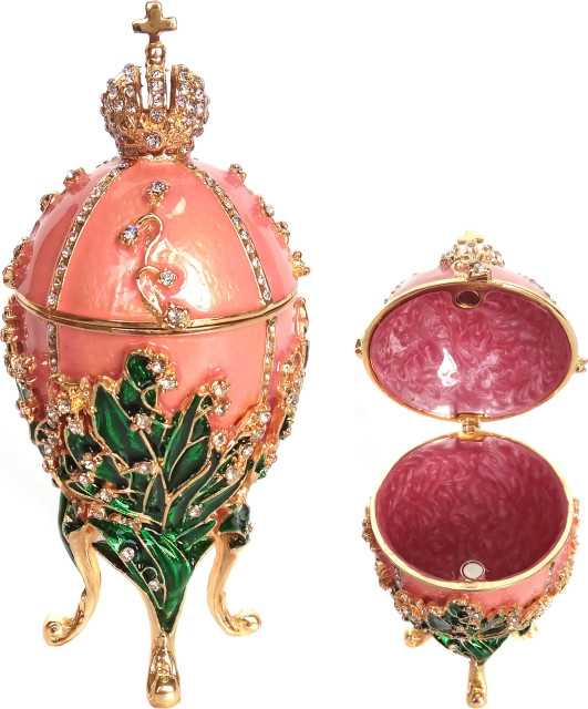 130 mm The Lilies of the Valley Pink Easter Egg