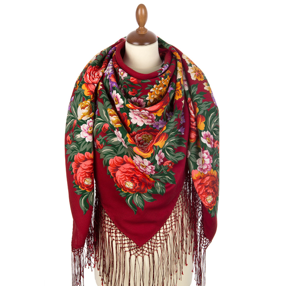 Shop Thick Woolen Fabric Shawls with Silk Fringe 148x148 cm Шаль «День Победы» online at Skazka.site | Eligible for fast shipping and free returns. Шаль «День Победы»