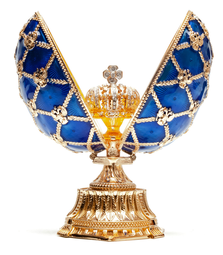 115 mm Blue Easter Egg with the Crown