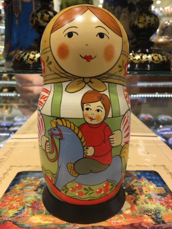Family tea ceremony with samovar,