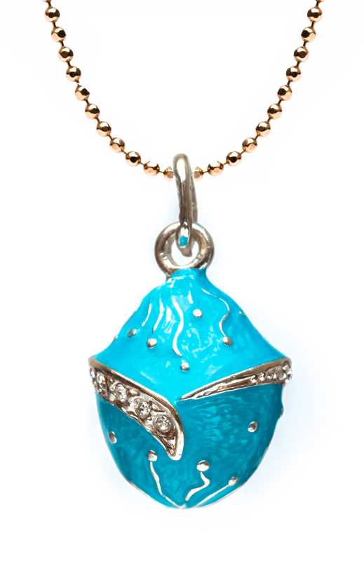Meteorite Blue Egg Pendant