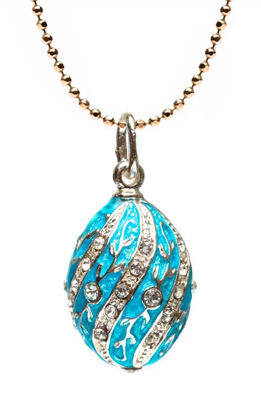 Twisted with a Twig Blue Egg Pendant