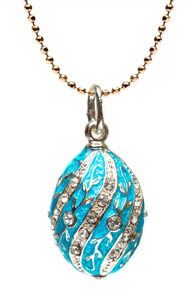 Twisted with a Twig Blue Egg Pendant