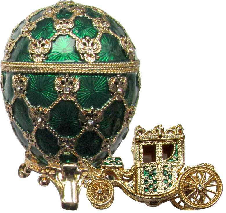 95 mm Imperial Coach and Green Imperial Coronation Easter Egg