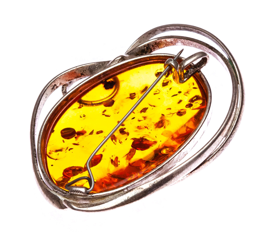 20 g Baltic Amber Brooch