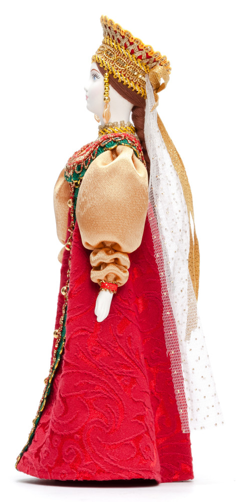 Russian Beauty hand made Porcelain Doll in Kokoshnik - 11 Inches (by Le Russe)