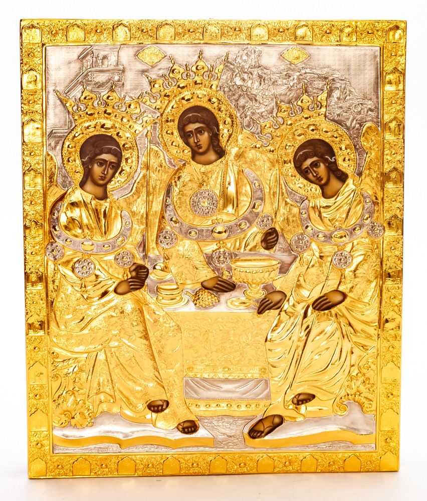 180x220mm Trinitas handpainted wooden Icon (by Galina Studio)