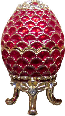 42 mm Red Pine Cone Easter Egg