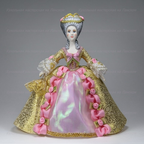 Russian Girl hand made Porcelain Doll in a 18th century Dress - 11 Inches (by Le Russe)