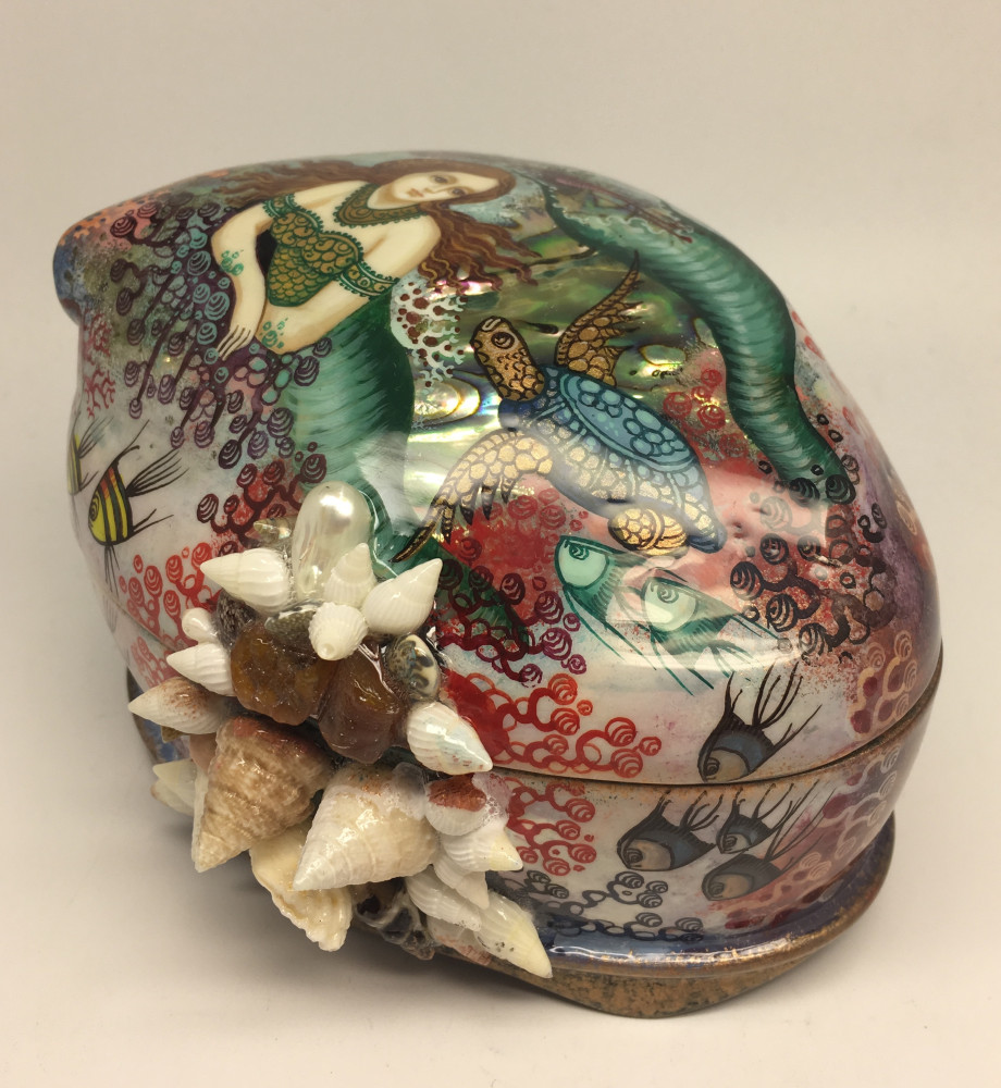 Mermaid Lacquered Box from Kholui