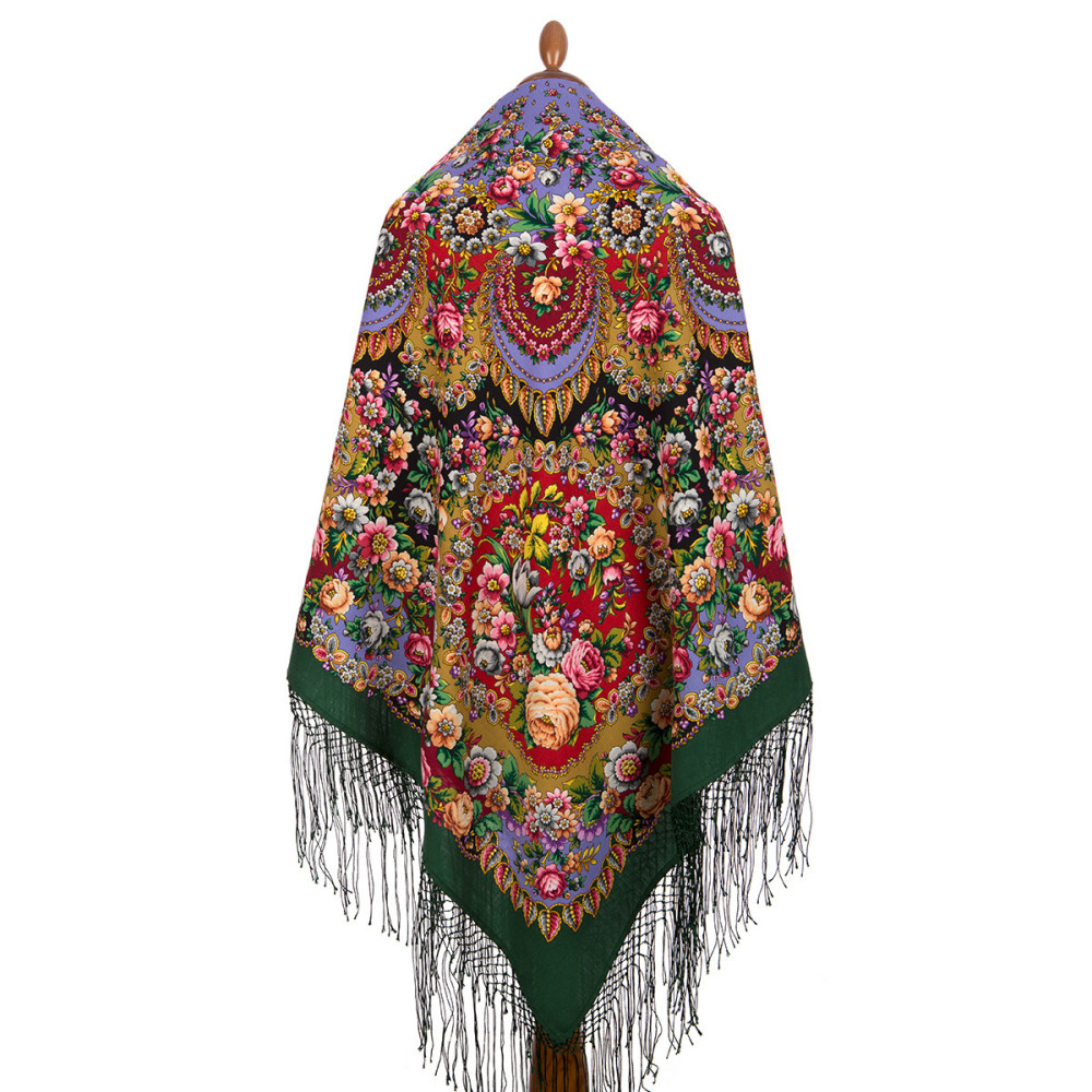Shop Thick Woolen Fabric Shawls with Silk Fringe 148x148 cm Шаль «Душа розы» online at Skazka.site | Eligible for fast shipping and free returns. Шаль «Душа розы»