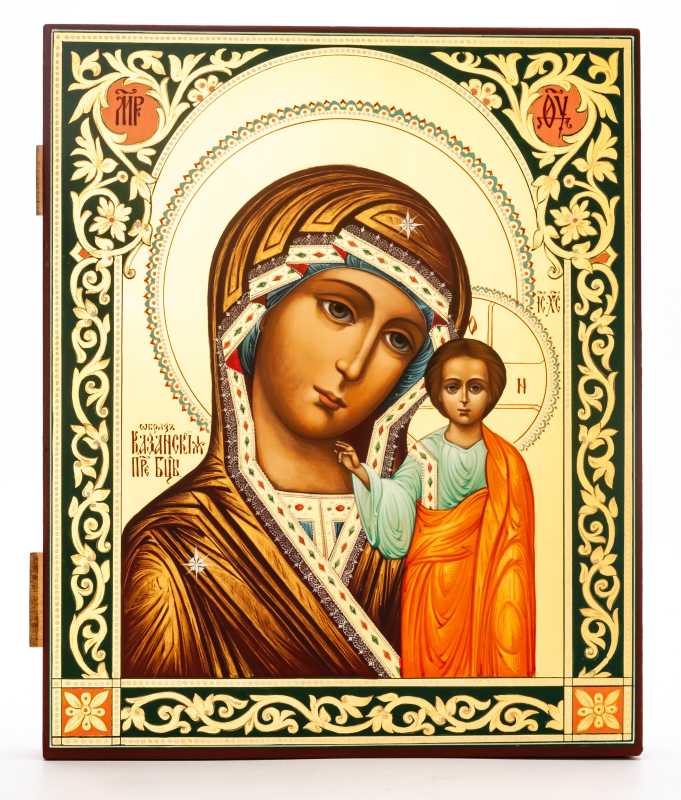 210x260mm Kazanskaya Godmother handpainted wooden Icon (by Galina Studio)
