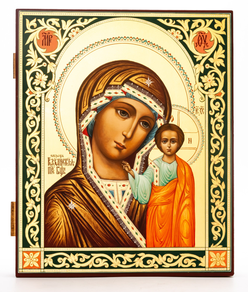210x260mm Kazanskaya Godmother handpainted wooden Icon (by Galina Studio)