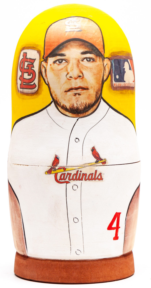 180mm Molina from St Louis Cardinals Hand Painted Matryoshka Doll 5 pcs (by Konstantin Studio)