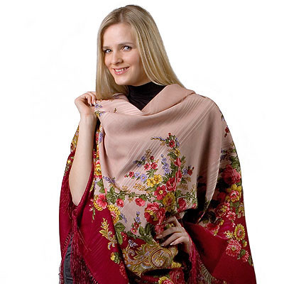 Shop Woolen Scarves with Warp and Silk Fringe 146x146 cm Платок «Изысканная» online at Skazka.site | Eligible for fast shipping and free returns. Платок «Изысканная»