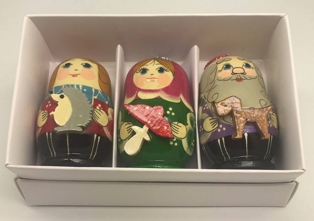 Matryoshka with Animals Christmas Ornaments 