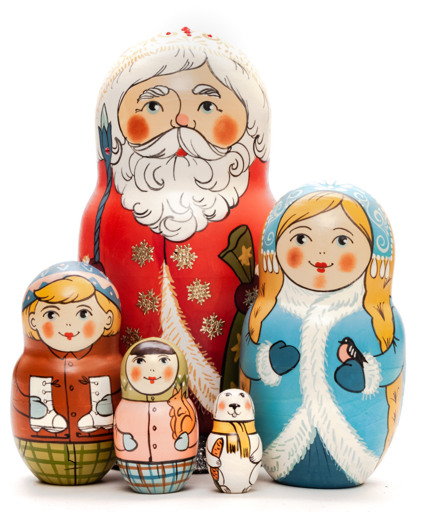 Shop Exclusive Nesting Dolls 125 mm Santa Claus hand painted Traditional Russian Wooden Matryoshka doll 5 pcs (by Igor Malyutin) online at Skazka.site | Eligible for fast shipping and free returns. 125 mm Santa Claus hand painted Traditional Russian Wooden Matryoshka doll 5 pcs (by Igor Malyutin)