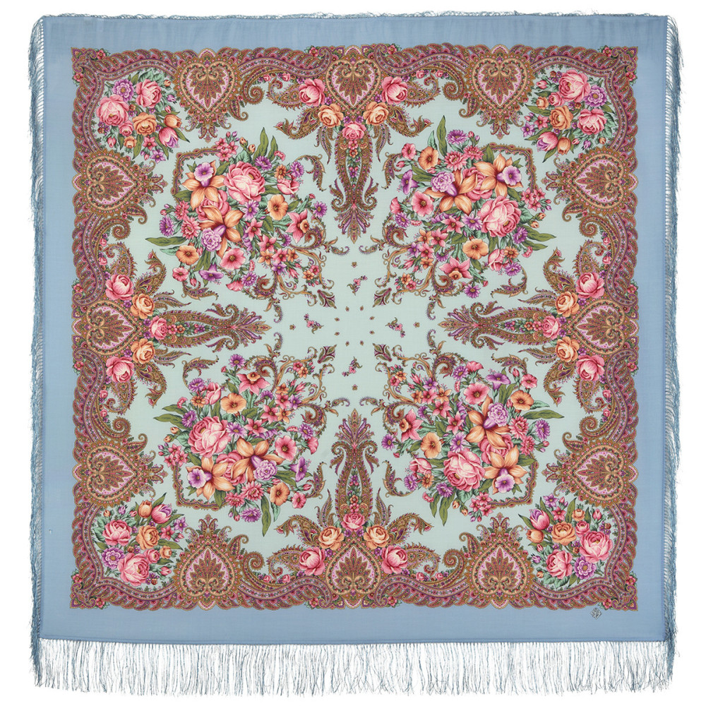 Shop Double-Thread Woolen Yarn Scarves with Silk Fringe 135x135 cm Платок «Магия чувств» online at Skazka.site | Eligible for fast shipping and free returns. Платок «Магия чувств»