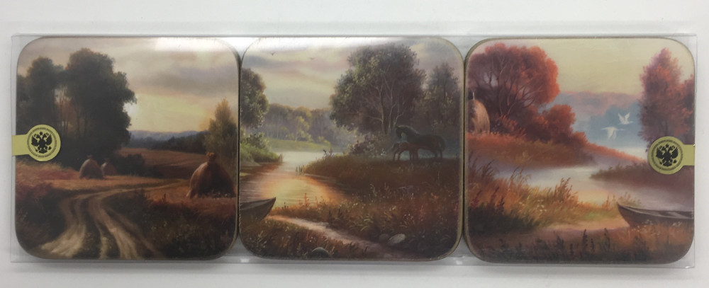 Coasters witn Russian Nature