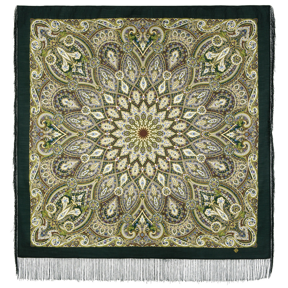 Shop Woolen Scarves with Silk Fringe 125x125 cm Платок «Золотая клетка» online at Skazka.site | Eligible for fast shipping and free returns. Платок «Золотая клетка»