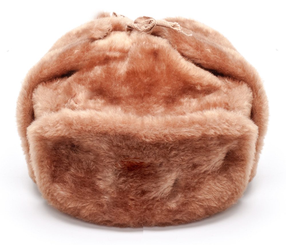Russian Fur Ushanka Winter Hat (brown, any size)