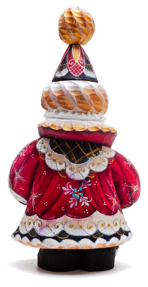 200 mm Santa Claus with a bird and a bag with gifts (by Igor Carved Wooden Figures Studio)