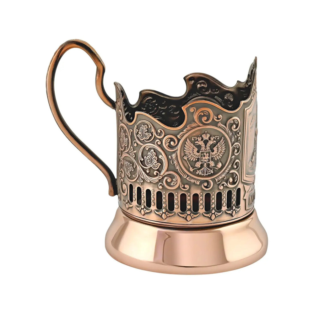 Shop Tea Glass Holders Saint Basil Cathedral copper tea glass holder with crystal glass online at Skazka.site | Eligible for fast shipping and free returns. Saint Basil Cathedral copper tea glass holder with crystal glass