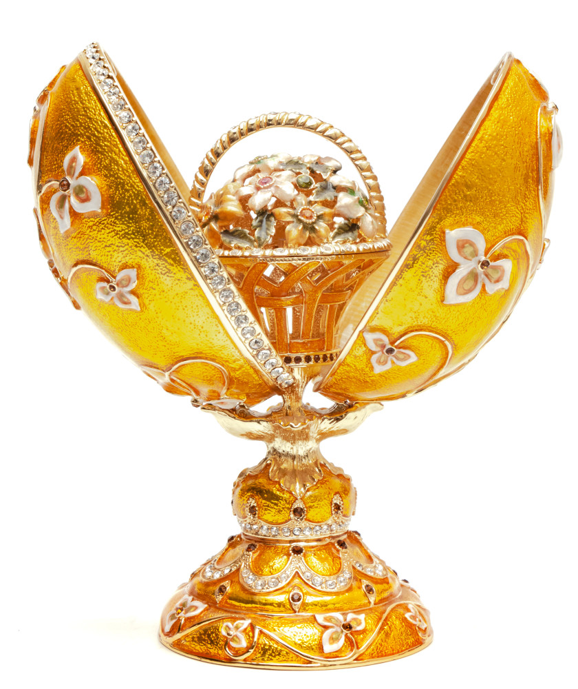 140 mm Golden Easter Egg with the Basket