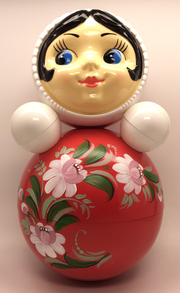 Russian Doll with handpainted ornaments Roly-poly Toy