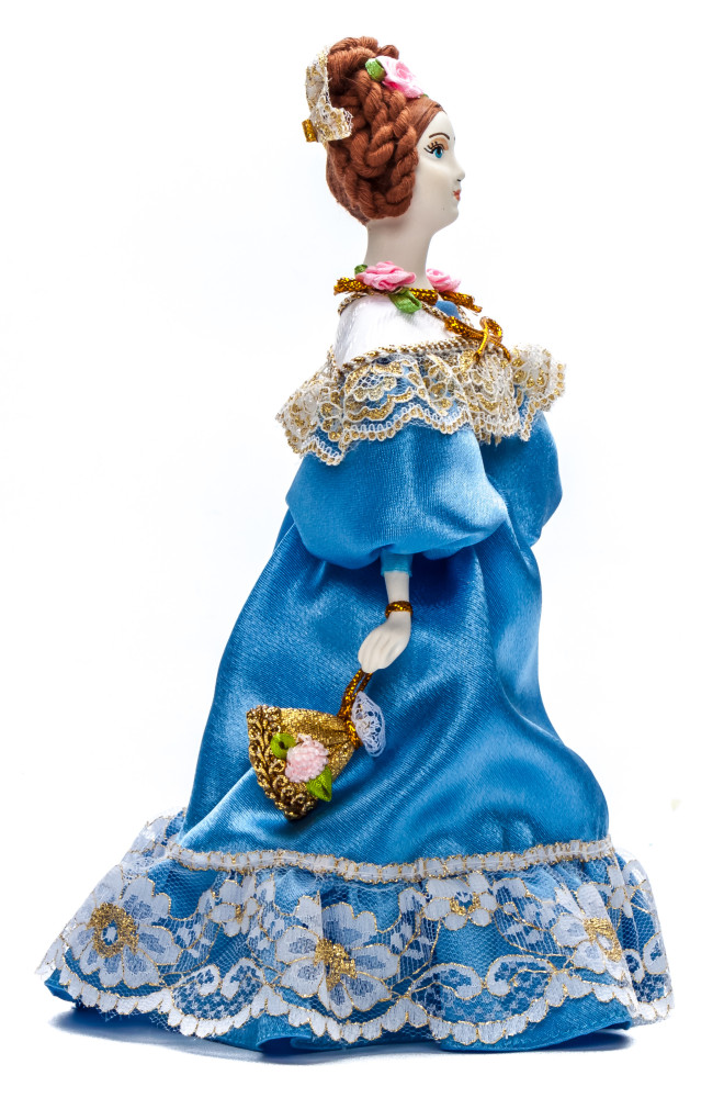 Russian Girl hand made Porcelain Doll in a 19th century Dress - 11 Inches (by Le Russe)