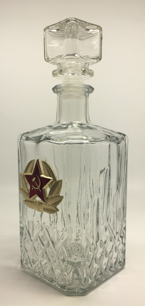 USSR Red Star Badge Decanter and Glasses Set