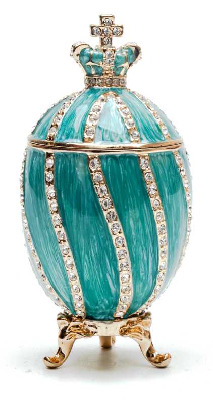 80 mm Light Blue Twisted Eater Egg with the Crown