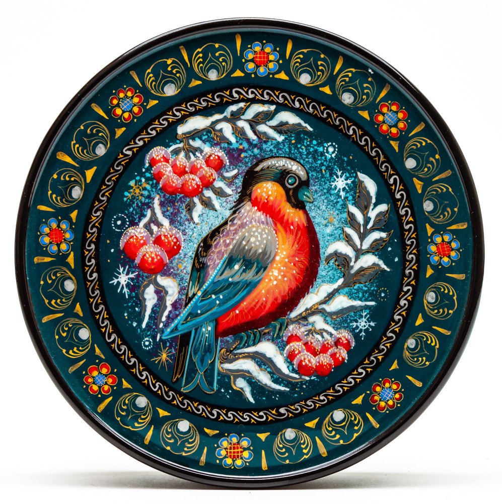 150x30 mm Bullfinch Hand Painted Jewellery Box (by Sadko Workshop)