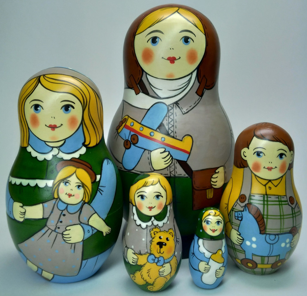 Shop Exclusive Nesting Dolls 125 mm Aviatress hand painted Traditional Russian Wooden Matryoshka doll 5 pcs (by Igor Malyutin) online at Skazka.site | Eligible for fast shipping and free returns. 125 mm Aviatress hand painted Traditional Russian Wooden Matryoshka doll 5 pcs (by Igor Malyutin)