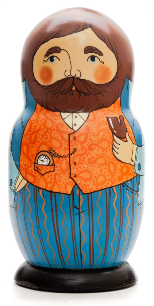Shop Exclusive Nesting Dolls 160 mm Gentleman with a Smoking Pipe hand painted Traditional Russian Wooden Matryoshka doll 5 pcs (by Sergey Malyutin) online at Skazka.site | Eligible for fast shipping and free returns. 160 mm Gentleman with a Smoking Pipe hand painted Traditional Russian Wooden Matryoshka doll 5 pcs (by Sergey Malyutin)