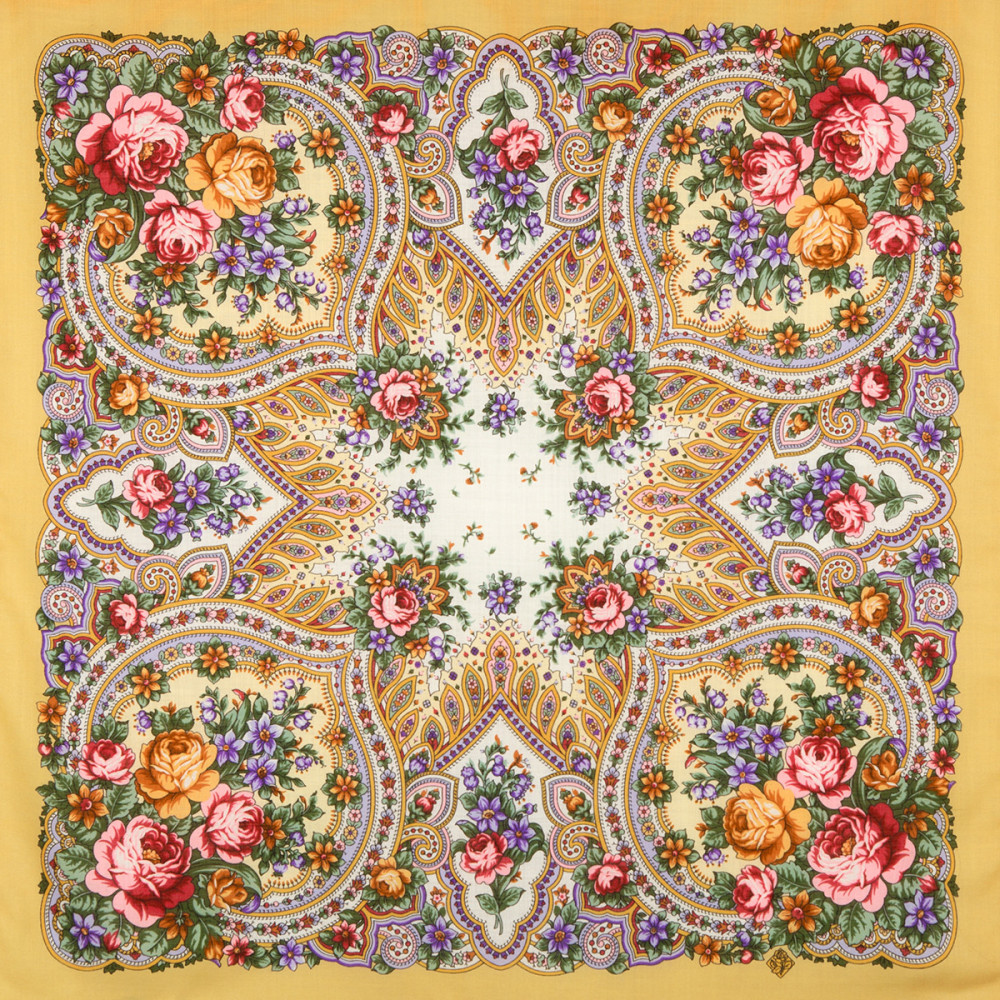 Shop Woolen Scarves with Woolen Fringe 89x89 cm 89x89 cm Spring Dawns Woolen Shawl with Woolen Fringe Pavlovo Posad Manufactory online at Skazka.site | Eligible for fast shipping and free returns. 89x89 cm Spring Dawns Woolen Shawl with Woolen Fringe Pavlovo Posad Manufactory