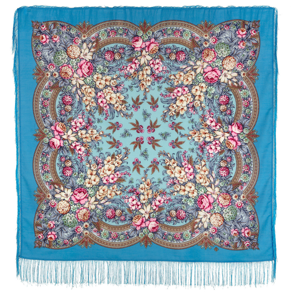 Shop Woolen Scarves with Silk Fringe 125x125 cm Платок «Златые дни» online at Skazka.site | Eligible for fast shipping and free returns. Платок «Златые дни»