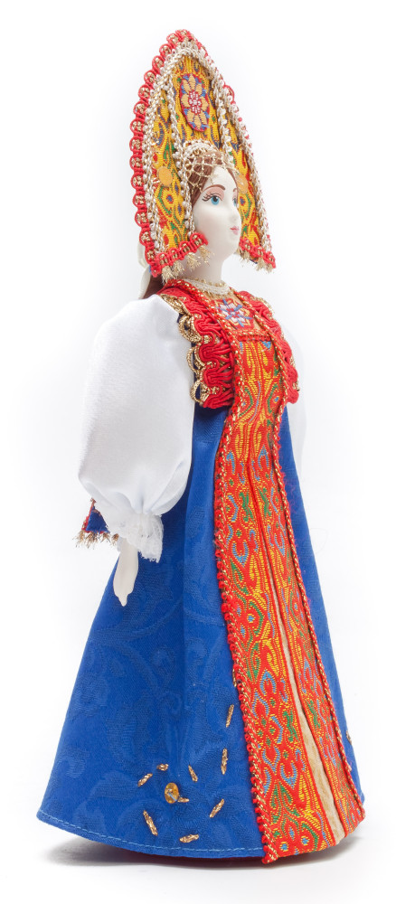 Russian Beauty hand made Porcelain Doll in Kokoshnik - 11 Inches (by Le Russe)