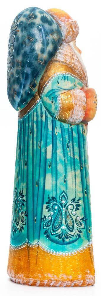230 mm Marie and Nutcracker hand painted Wooden Carved Statue of Santa (by Igor Crafts)