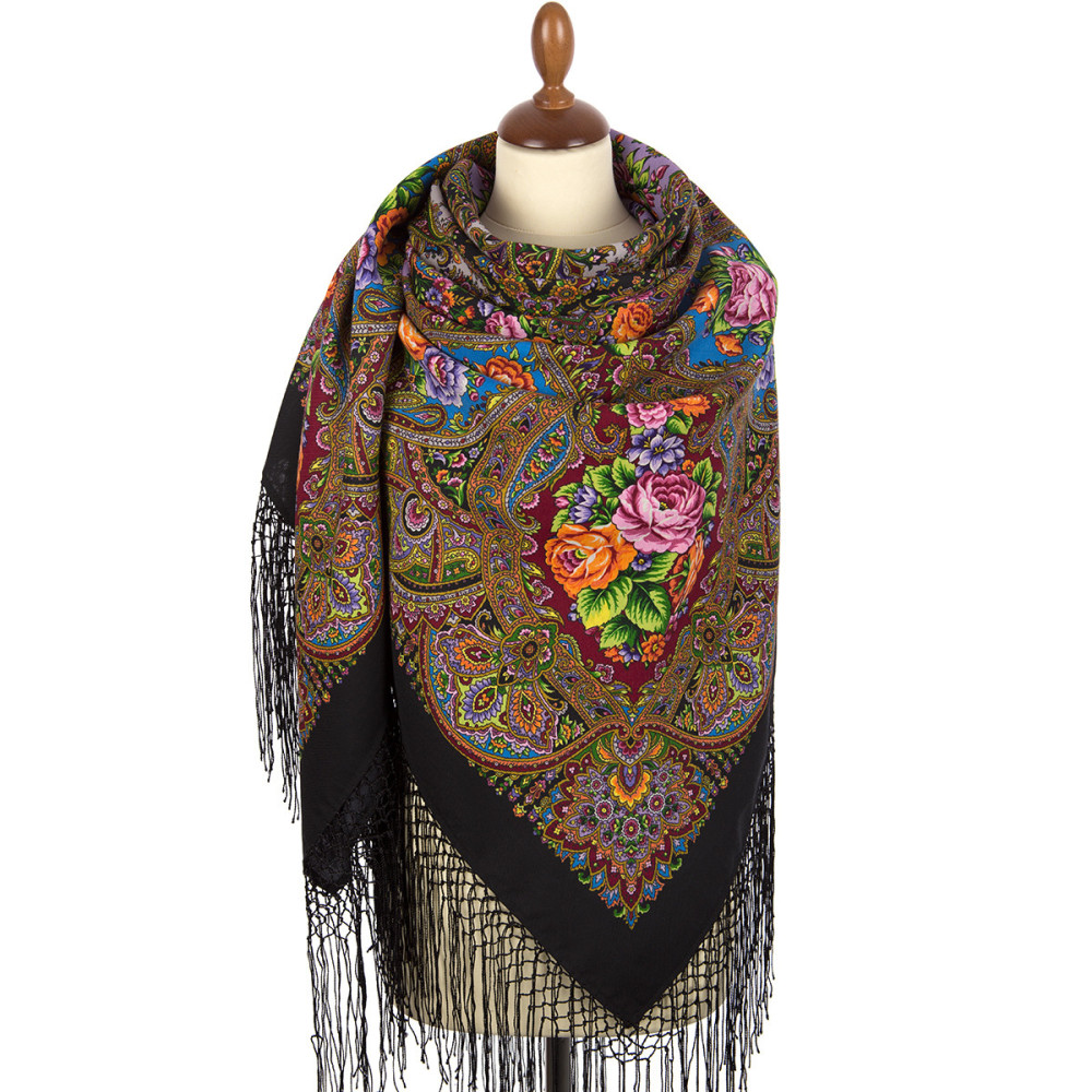 Shop Thick Woolen Fabric Shawls with Silk Fringe 148x148 cm Шаль «Свет мой, зеркальце» online at Skazka.site | Eligible for fast shipping and free returns. Шаль «Свет мой, зеркальце»