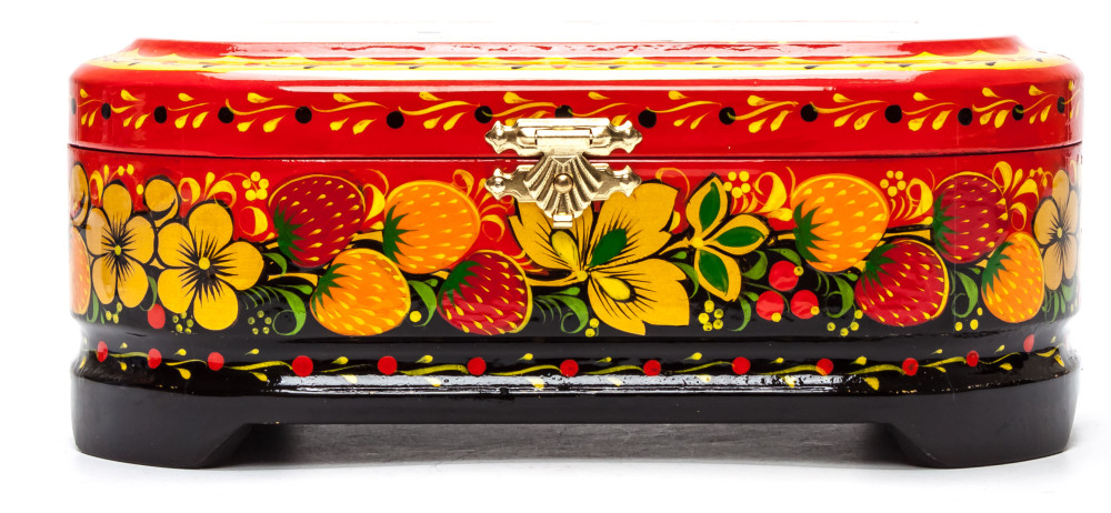 Khokhloma Painting Jewellery Wooden Box 170x100 mm