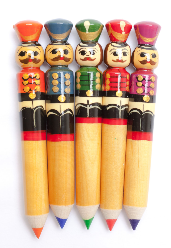 Russian Hussar Hand Painted Pencil Set