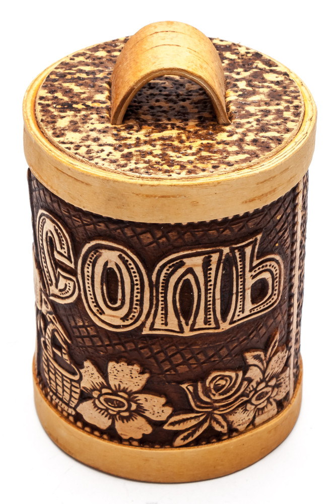 60x95 mm hand made birch Salt Cellar (by Maxim Birch)
