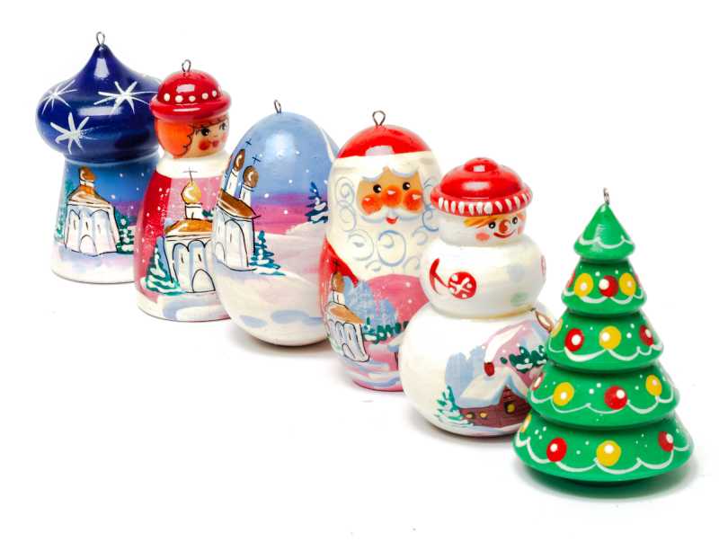 Russian Winter Christmas Tree Ornaments
