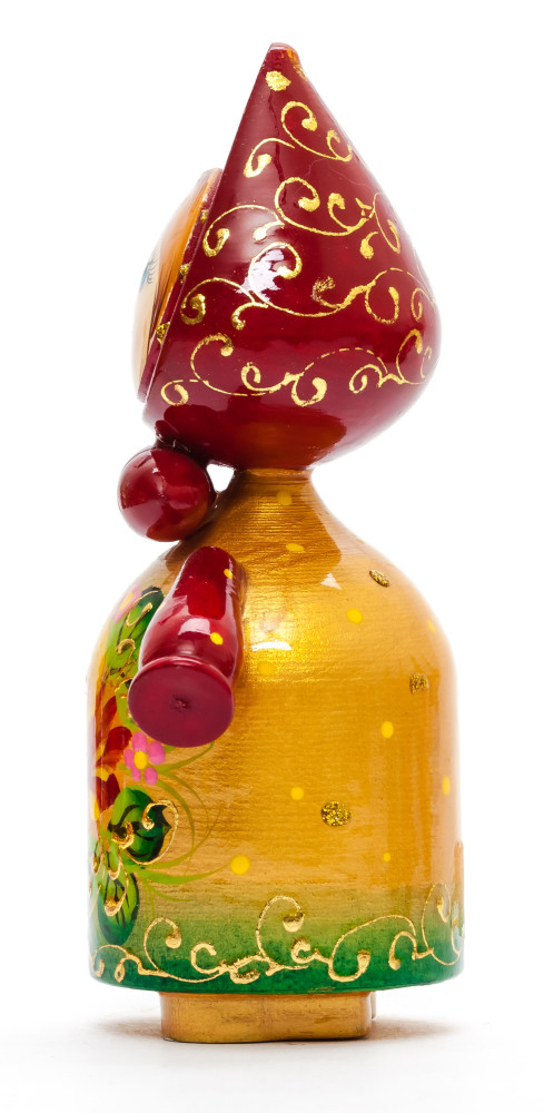 120 mm Russian Girl in Kokoshnik hand painted Wooden Doll (by Summer Shine)