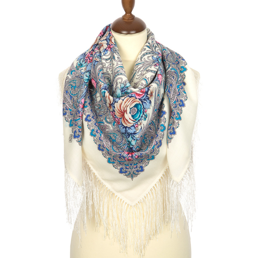 Shop Double-Thread Woolen Yarn Scarves 110х110 cm Платок «Март» online at Skazka.site | Eligible for fast shipping and free returns. Платок «Март»