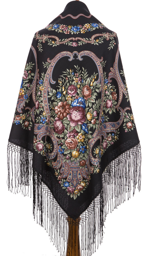 Shop Thick Woolen Fabric Shawls with Silk Fringe 148x148 cm Шаль «Русские сезоны» online at Skazka.site | Eligible for fast shipping and free returns. Шаль «Русские сезоны»
