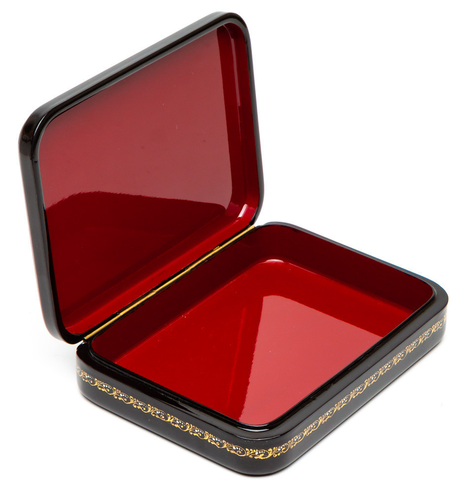 150x110mm The Little Humpbacked Horse hand painted lacquered box from Palekh (by Pavel Studio)